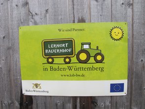 L’exploitation est partenaire de Lernort Bauernhof, Baden Württemberg